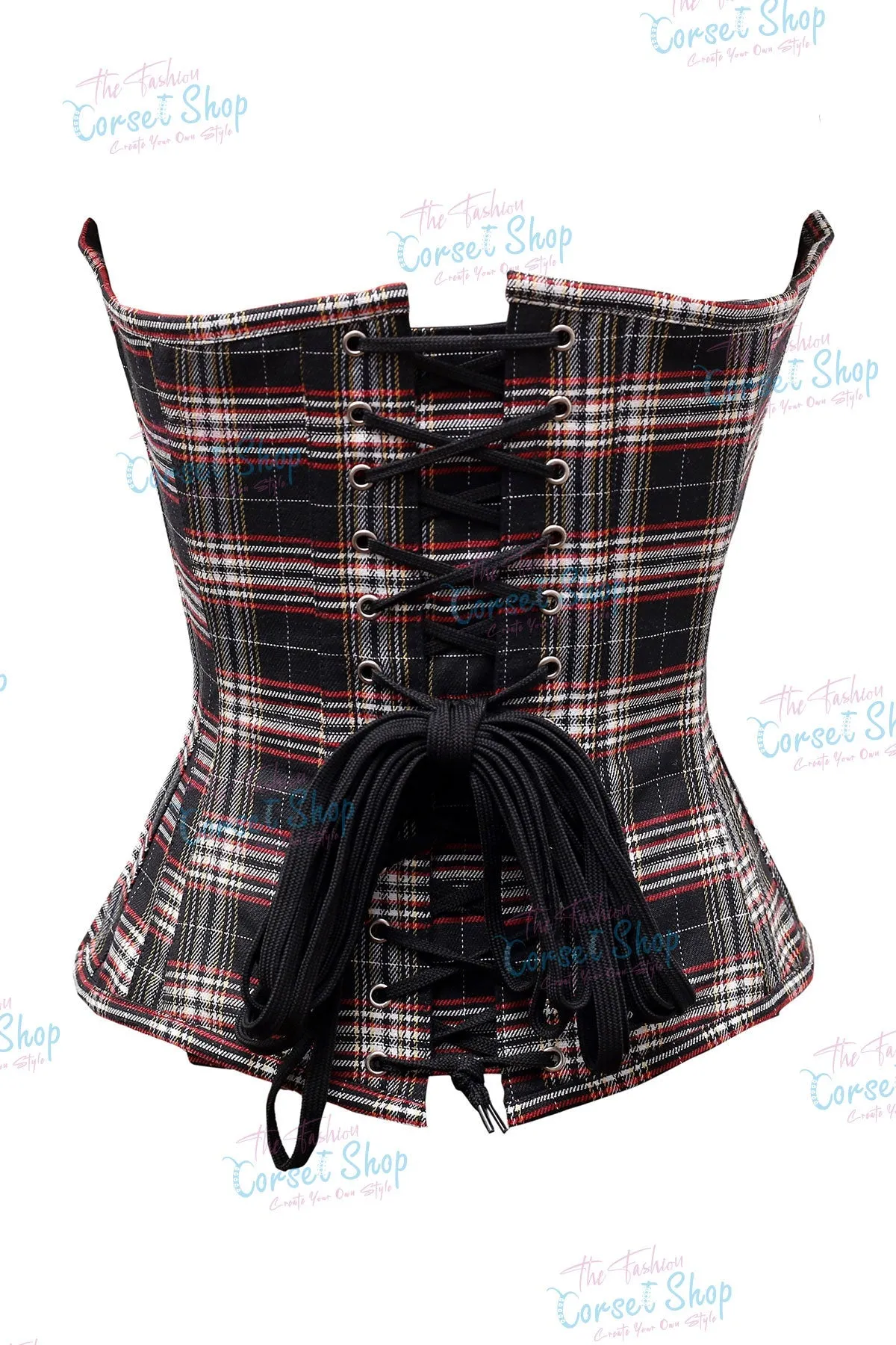 Geyse Tartan Check Cottswool Overbust Corset