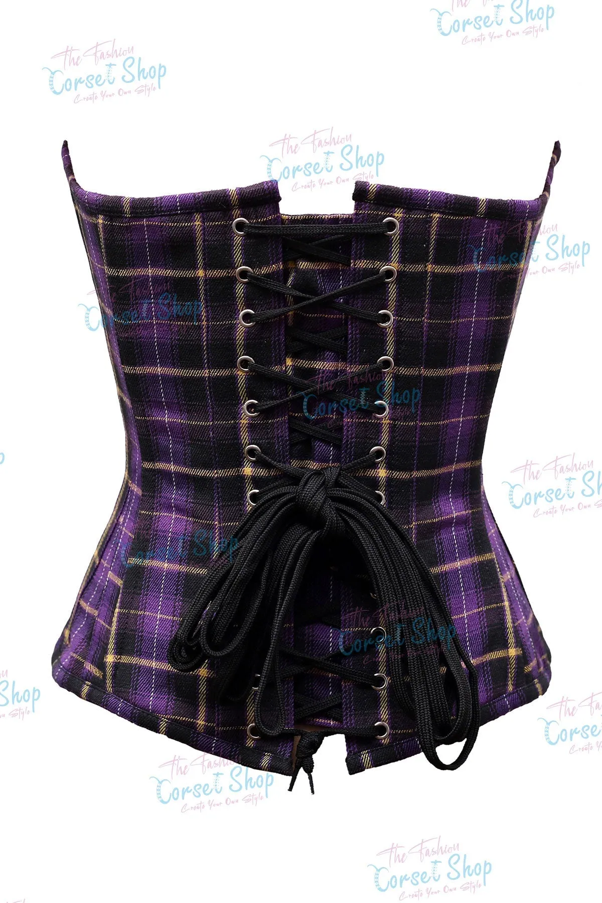 Geyse Tartan Check Cottswool Overbust Corset