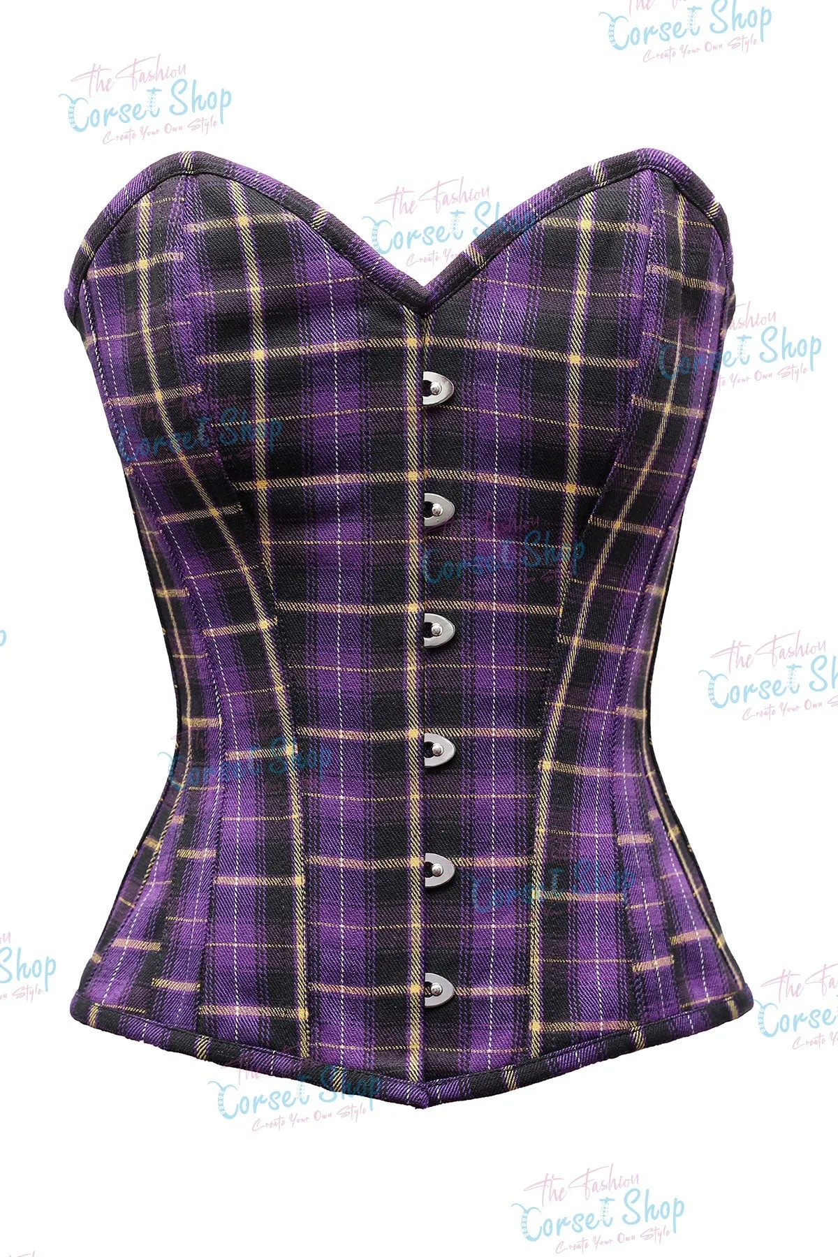 Geyse Tartan Check Cottswool Overbust Corset