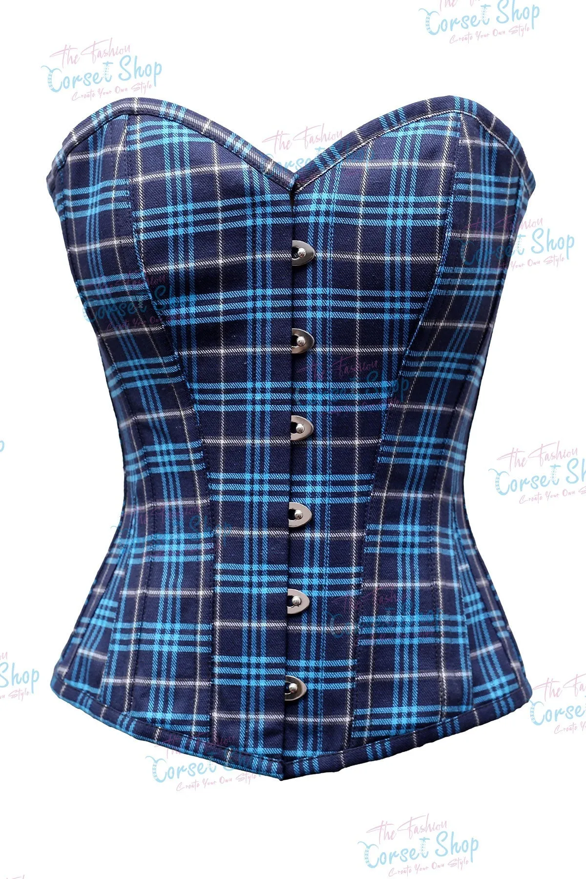 Geyse Tartan Check Cottswool Overbust Corset