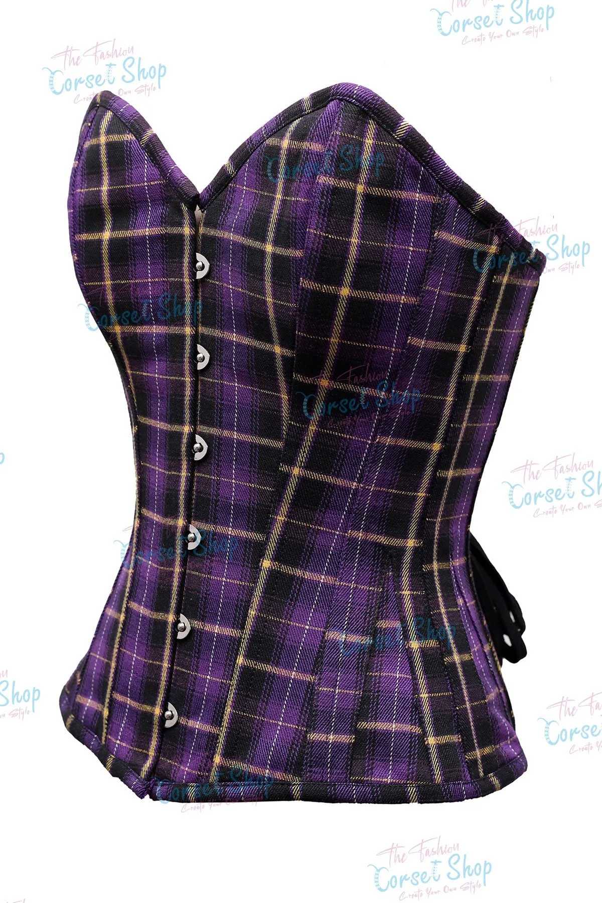 Geyse Tartan Check Cottswool Overbust Corset
