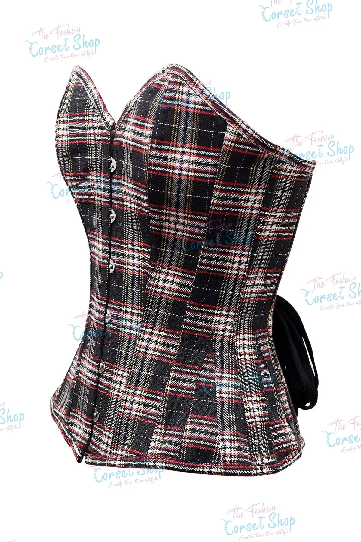 Geyse Tartan Check Cottswool Overbust Corset