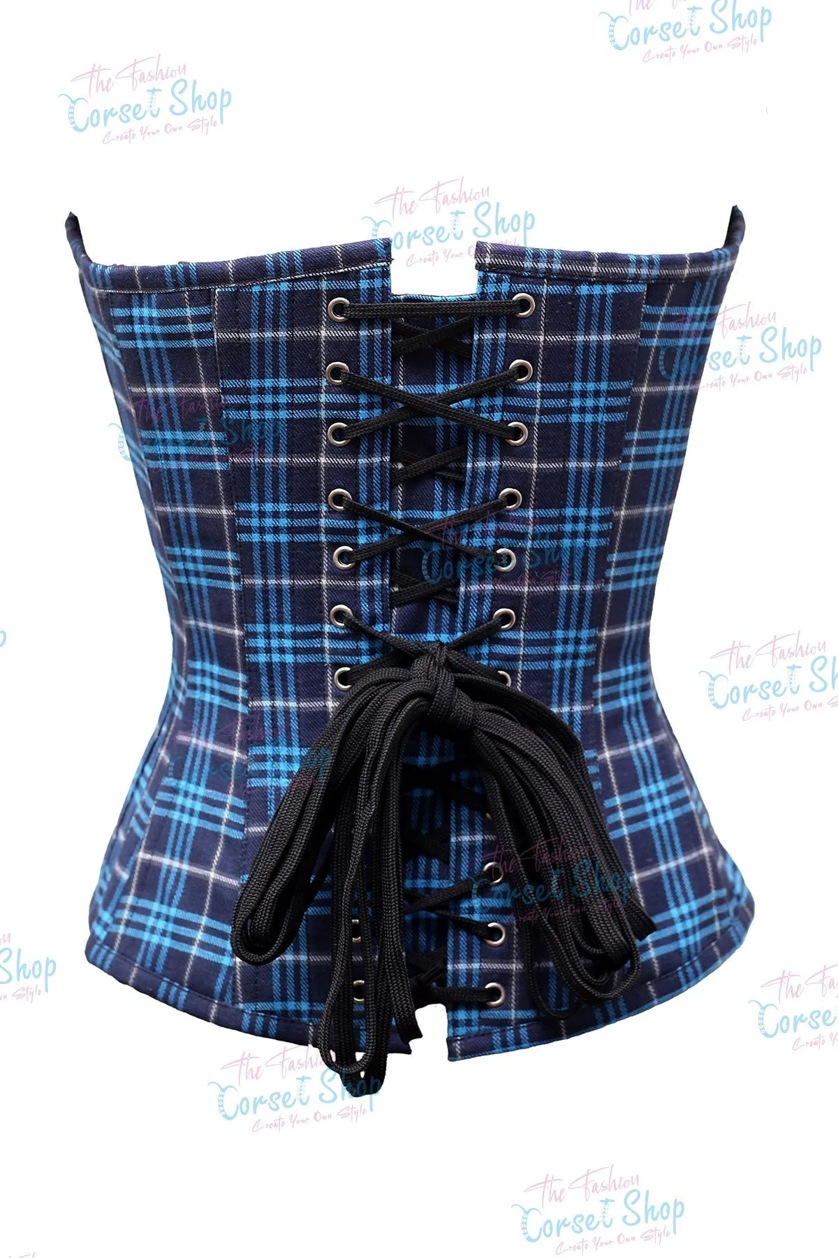 Geyse Tartan Check Cottswool Overbust Corset