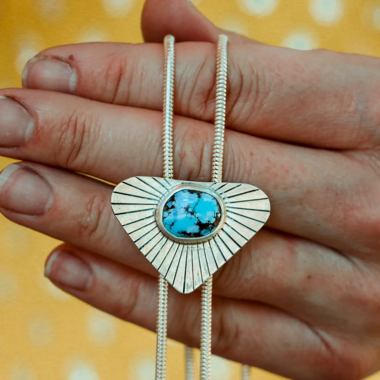 Golden Hills Turquoise Chain Bolo #1