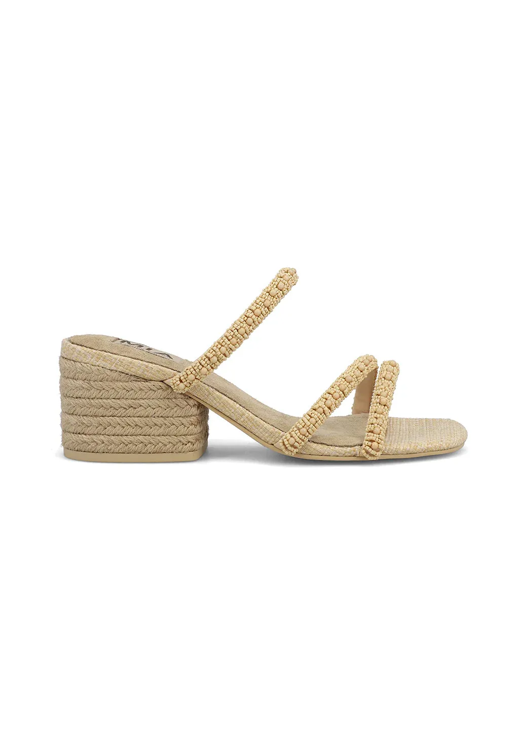 Inara Natural Beaded Sandal