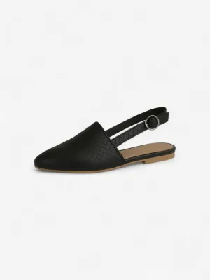 Jada | Women's Casual Woven Pointed Toe Slip On Flat Sandals
