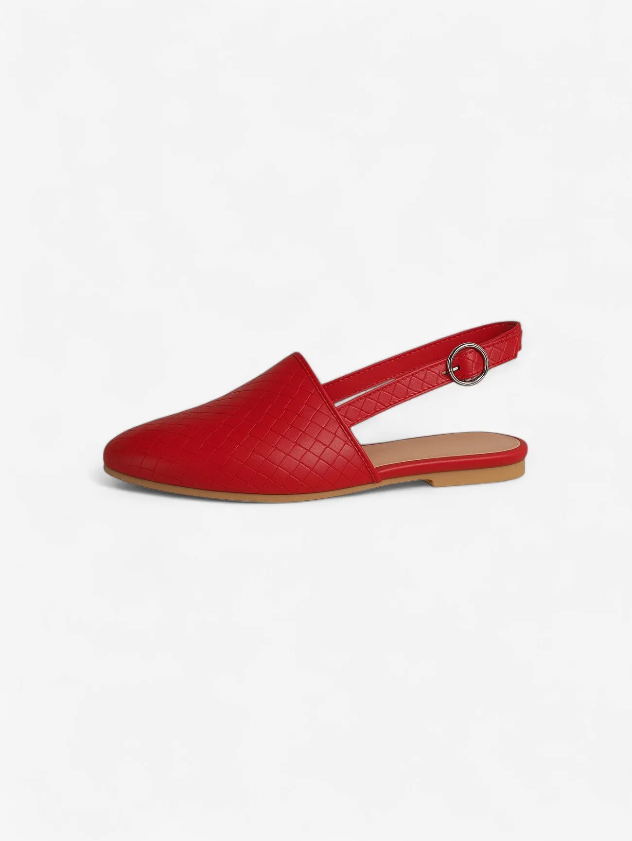 Jada | Women's Casual Woven Pointed Toe Slip On Flat Sandals