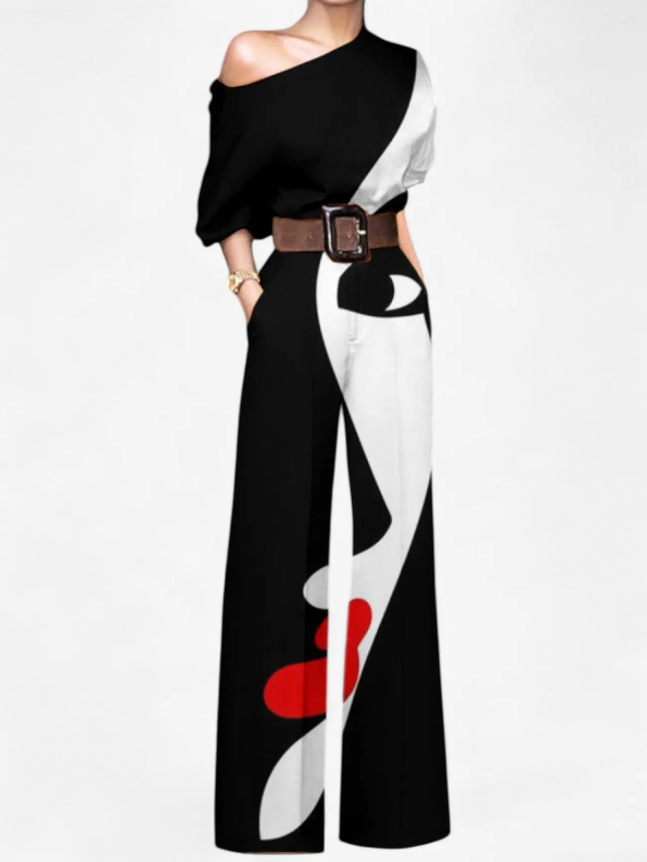 Jada | Women's Off Shoulder Print Jumpsuit Elegant Romper