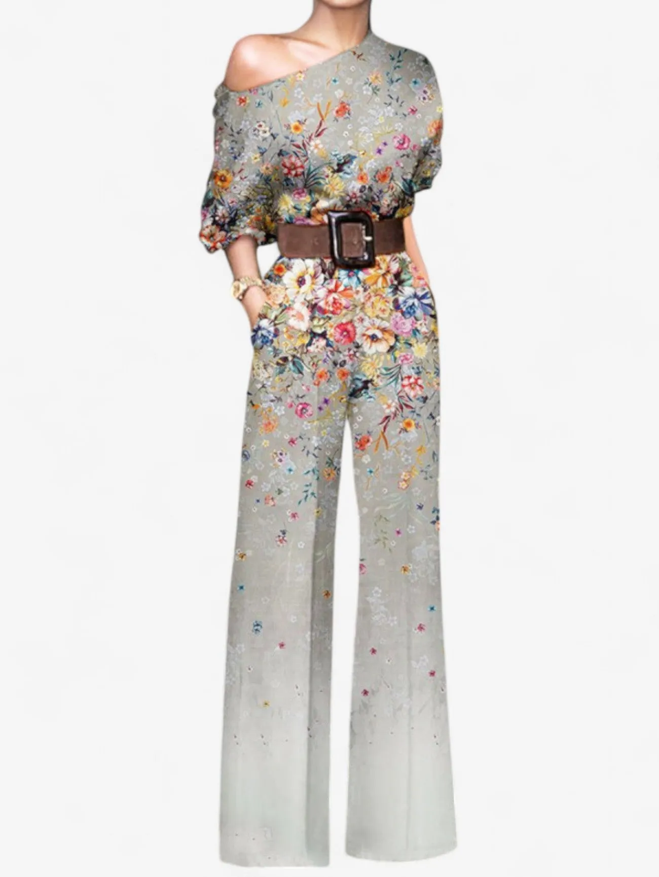 Jada | Women's Off Shoulder Print Jumpsuit Elegant Romper