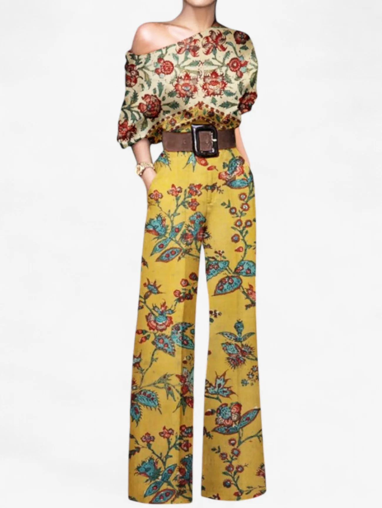 Jada | Women's Off Shoulder Print Jumpsuit Elegant Romper