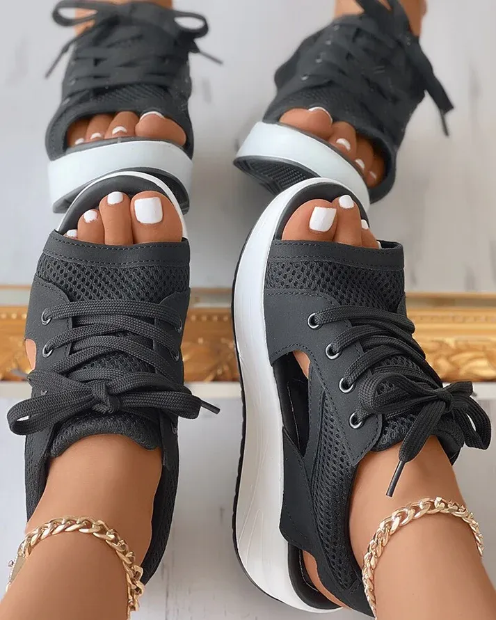 Juno - Sporty Sneaker Wedge Sandal