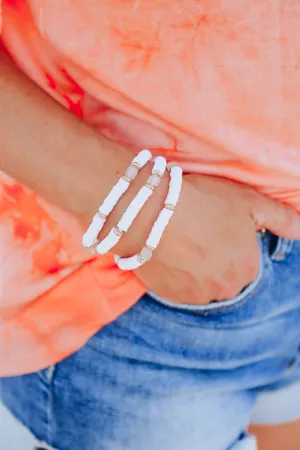 Keelie Bracelet Set - White