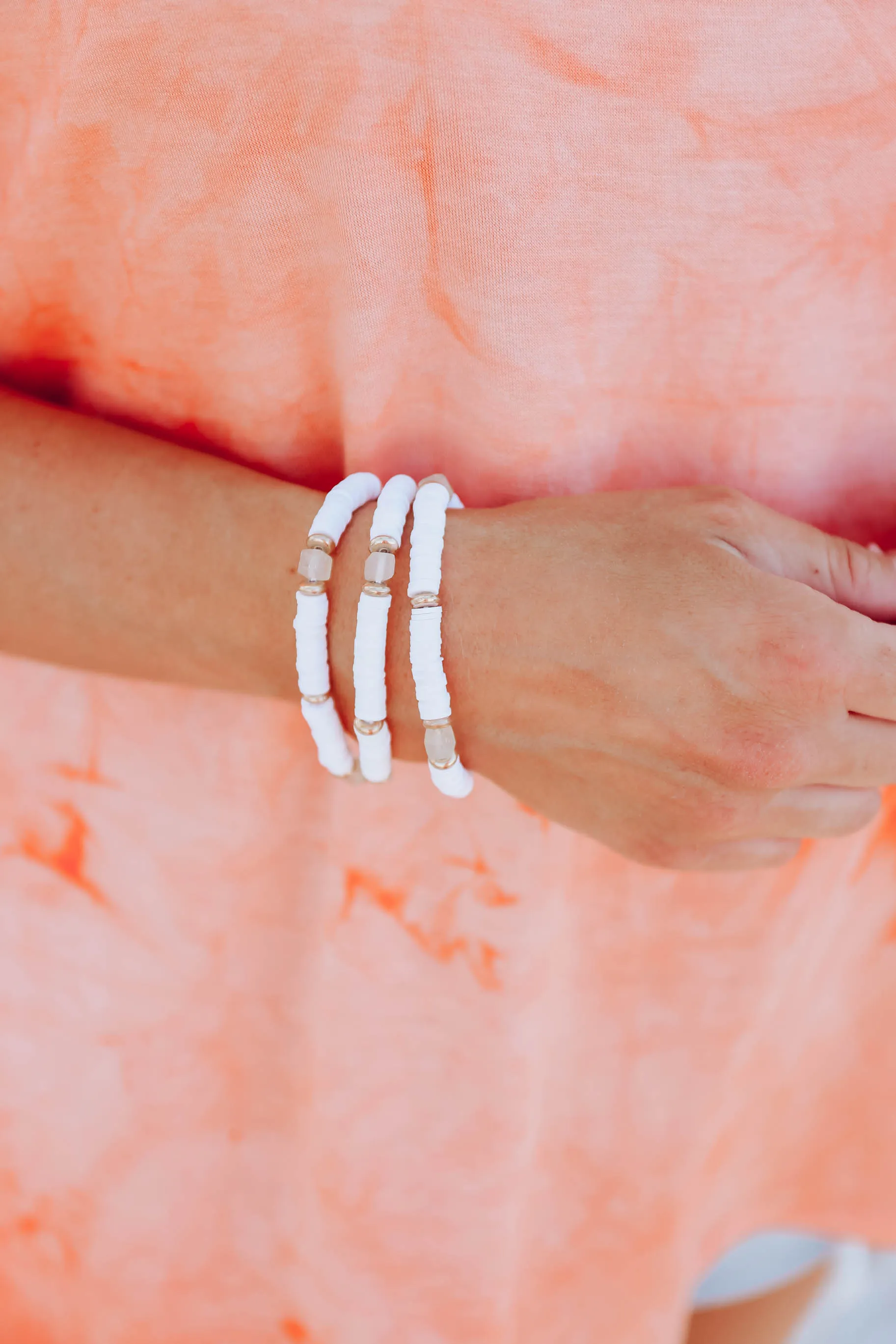 Keelie Bracelet Set - White