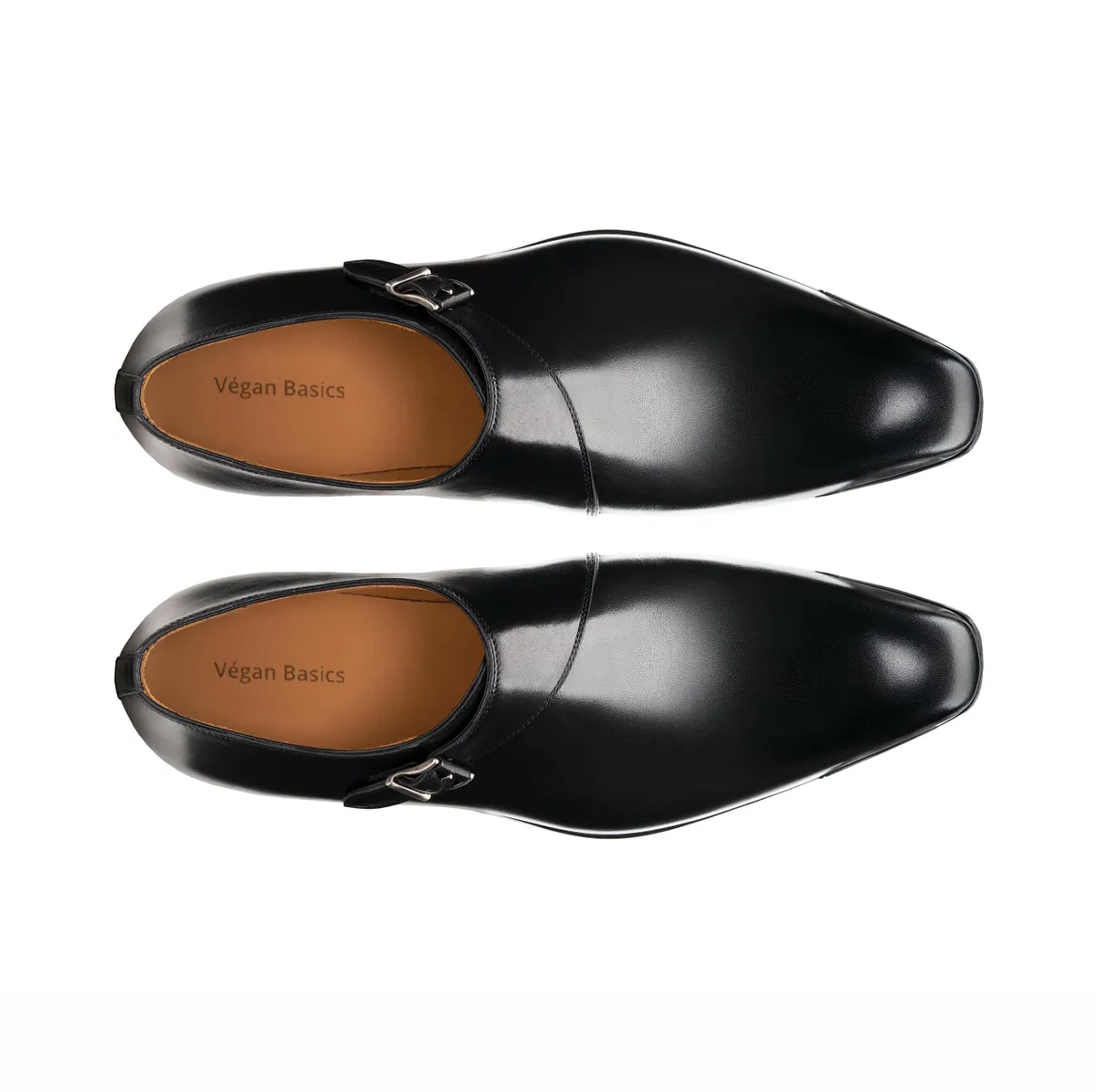 Kello Black Single Strap Monk Shoes