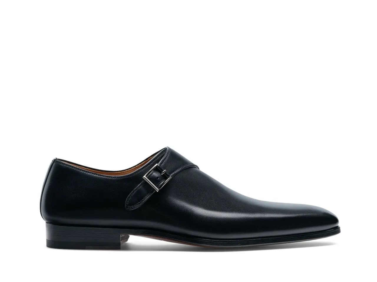 Kello Black Single Strap Monk Shoes