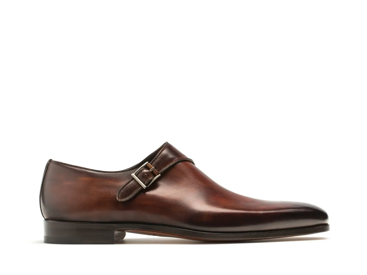 Kello Brown Single Strap Monk Shoes
