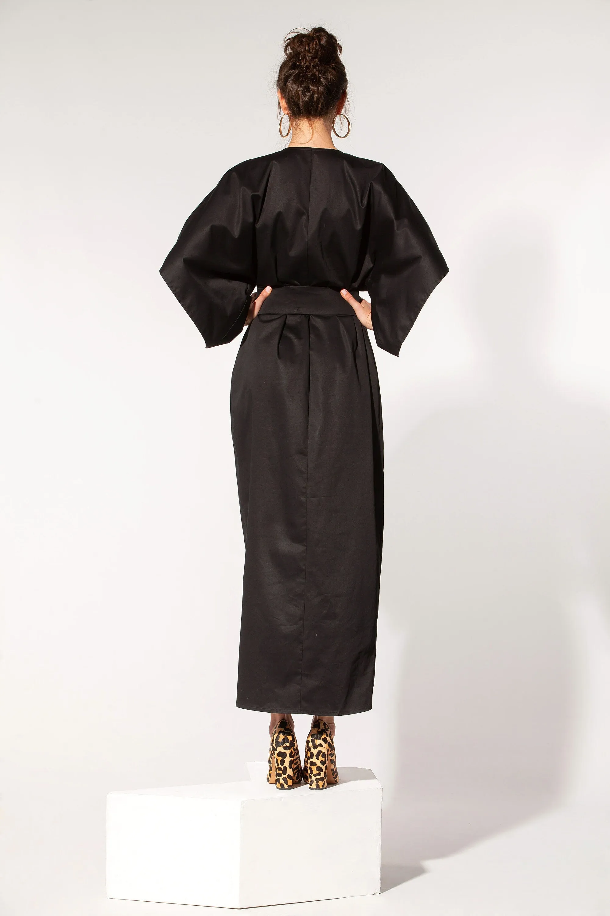 Kimono Dress, Black Maxi Dress, Elegant Dress, Asymmetrical Dress, Evening Dress, Gothic Dress, Plus Size Clothing, Loose Dress, Cocktail
