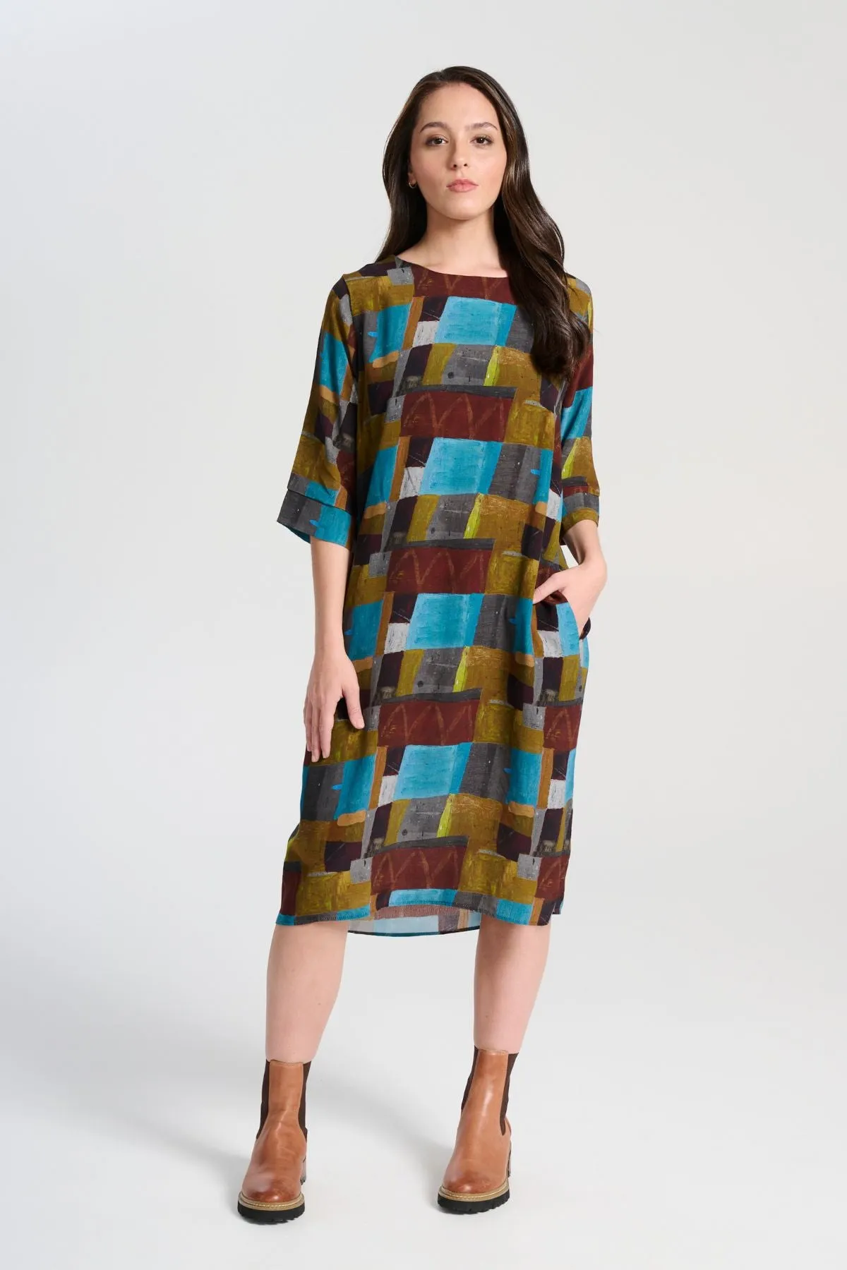 Kismet Sencillo Dress Azure in Viscose