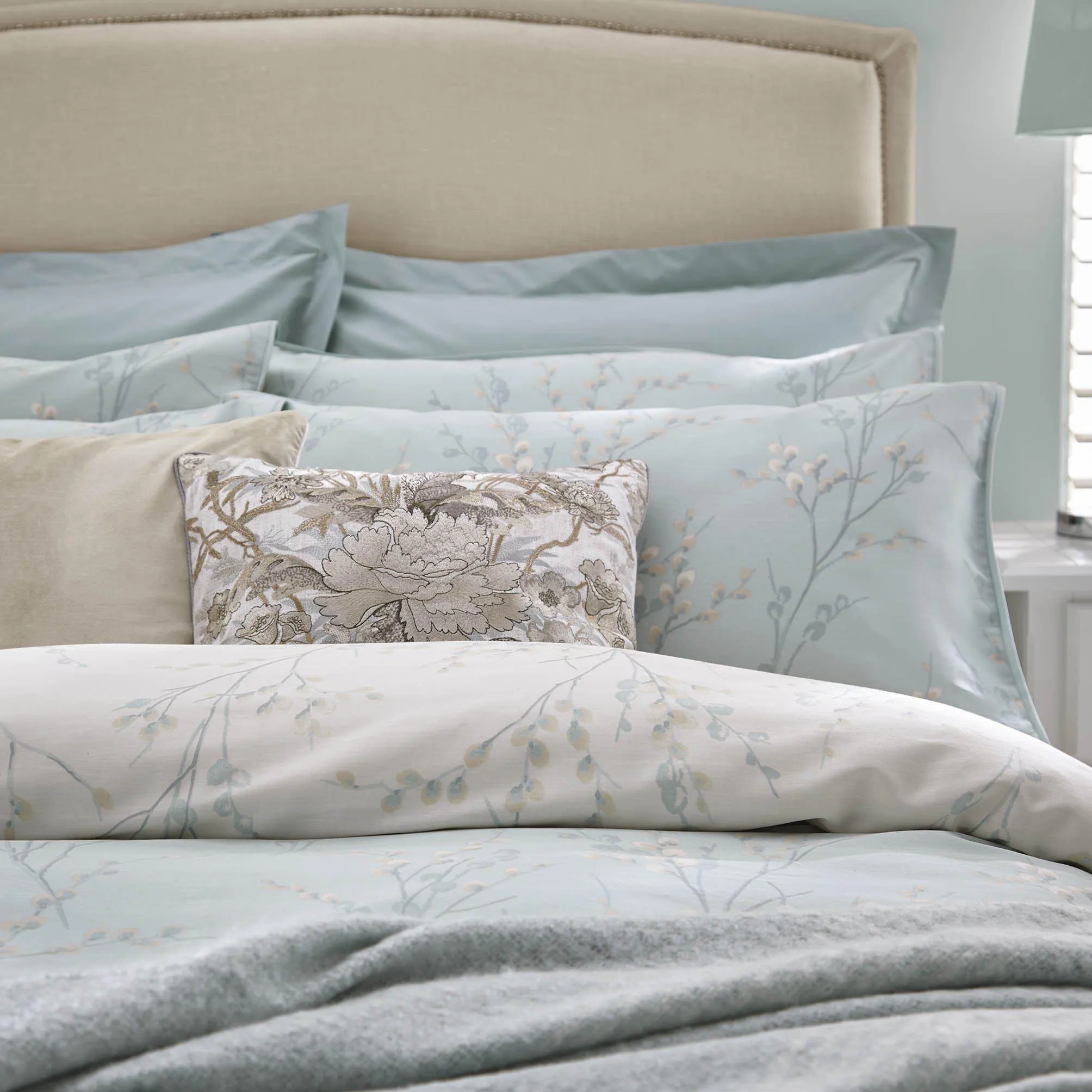 Laura Ashley Pussy Willow Duvet Cover Set - Duck Egg