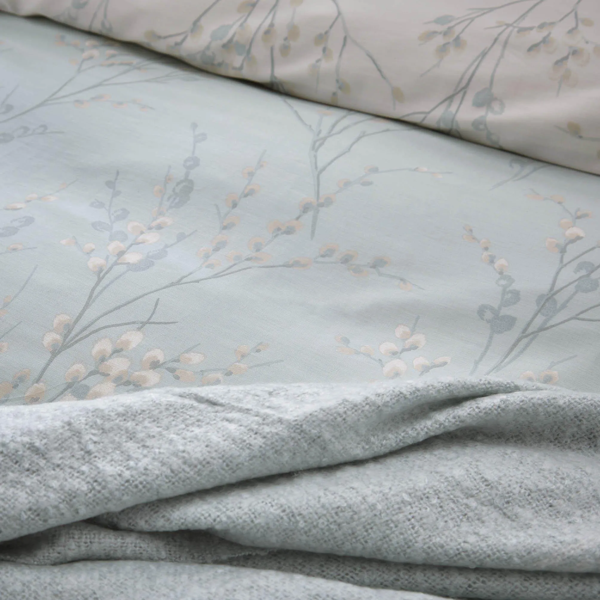 Laura Ashley Pussy Willow Duvet Cover Set - Duck Egg