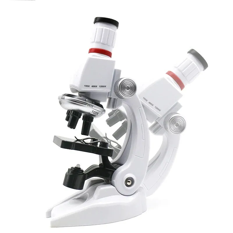 LED 100X-400X-1200X Home School Kids Miscroscope Refined Biological Children's Miscroscope Kit