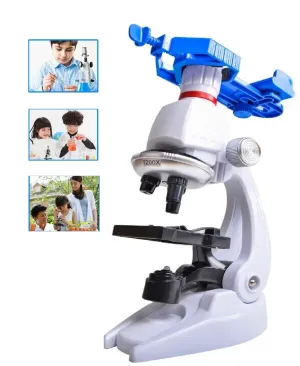 LED 100X-400X-1200X Home School Kids Miscroscope Refined Biological Children's Miscroscope Kit