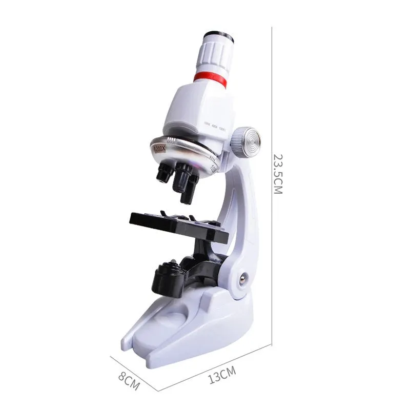 LED 100X-400X-1200X Home School Kids Miscroscope Refined Biological Children's Miscroscope Kit