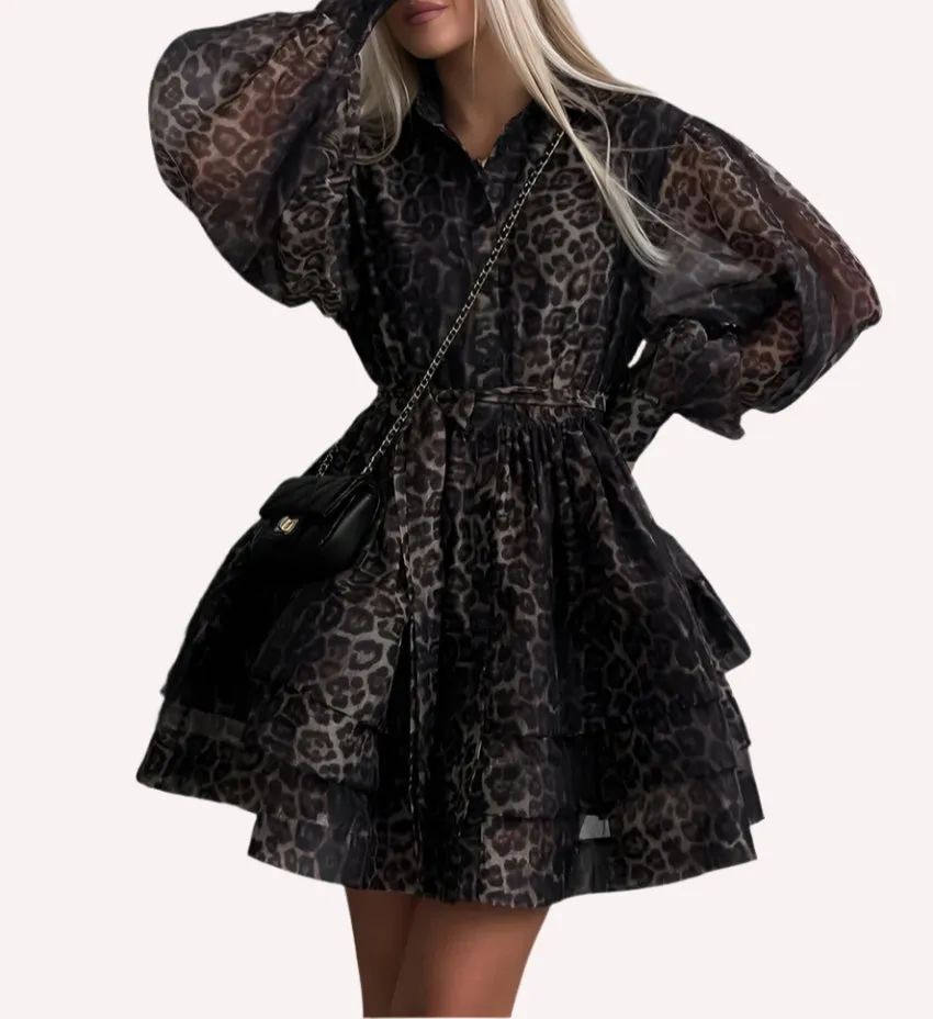 Leopard Print Mini Dress