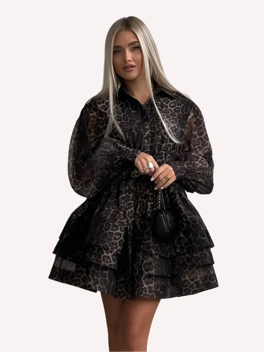 Leopard Print Mini Dress