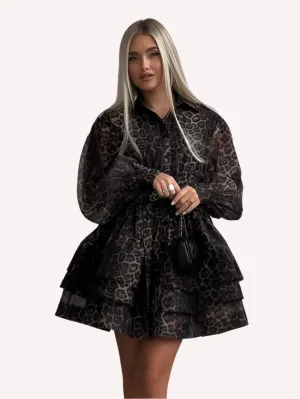 Leopard Print Mini Dress