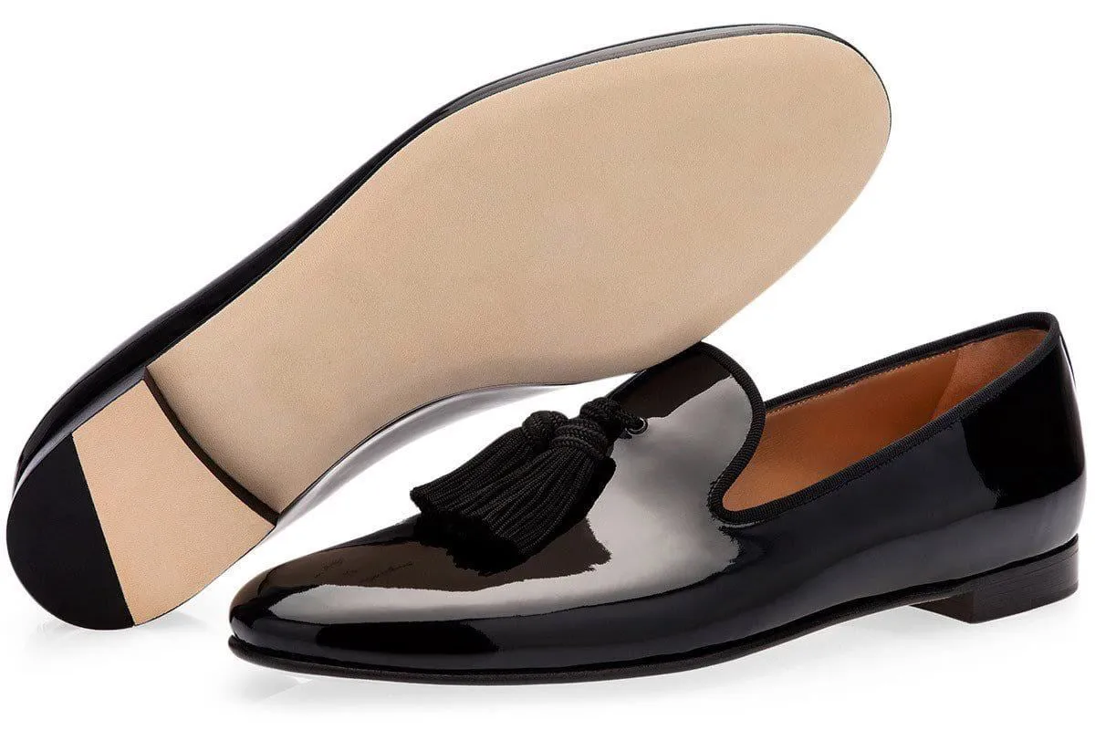 Lewes Black Patent Casual Shoes