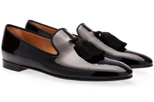 Lewes Black Patent Casual Shoes