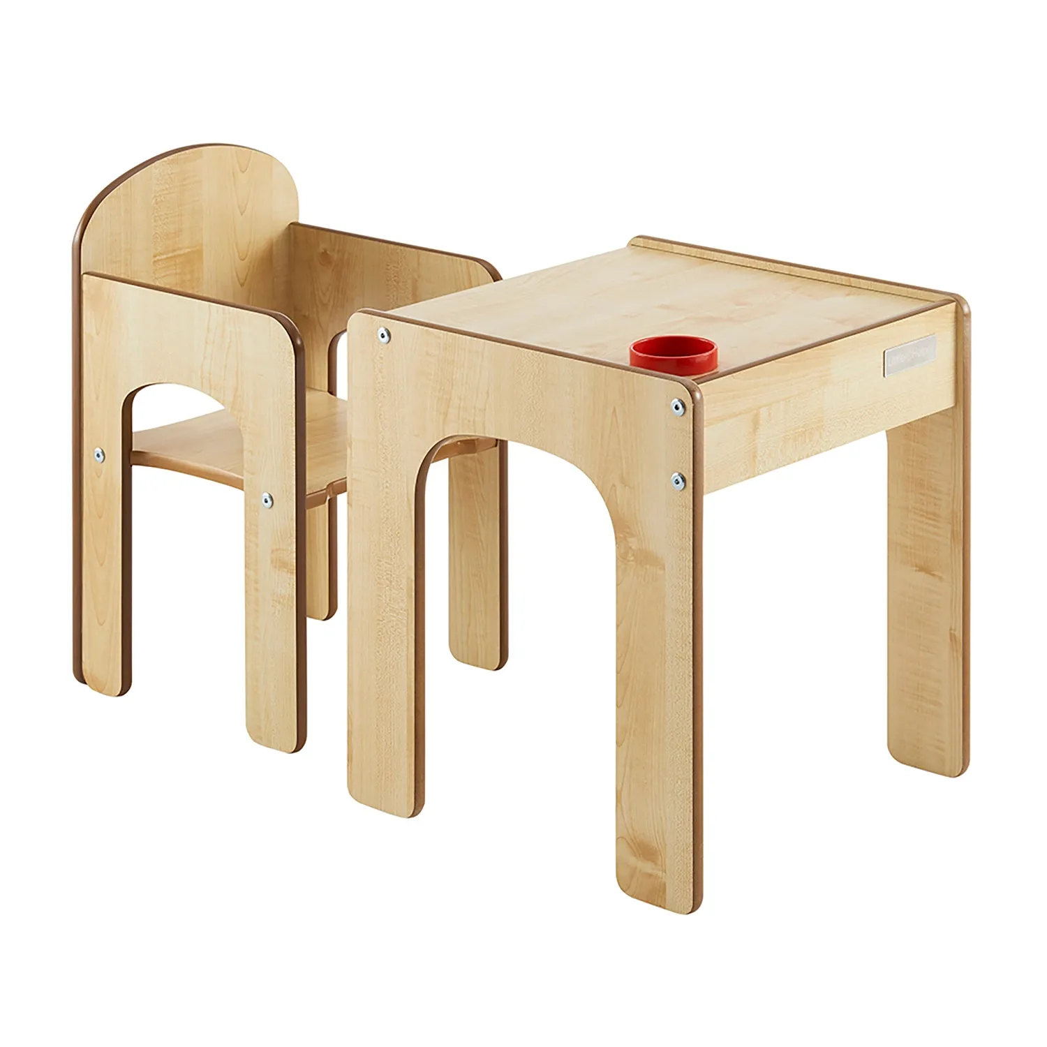 Little Helper Wooden Toddler Table and Chair for Arts, Crafts & Mealtimes | Natural Finish