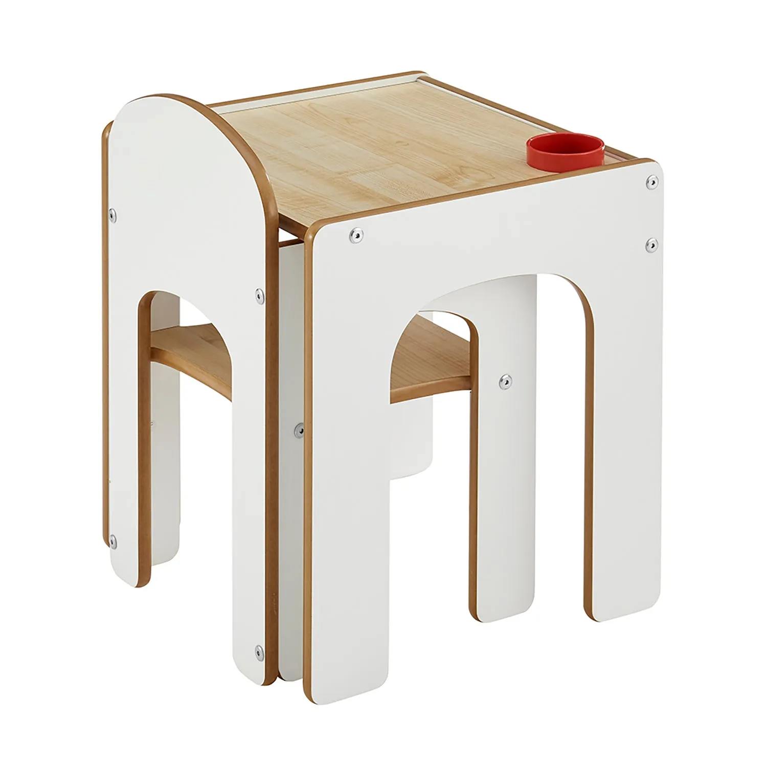Little Helper Wooden Toddler Table and Chair for Arts, Crafts & Mealtimes | White