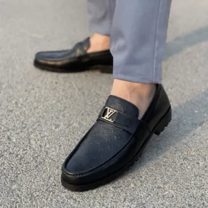 LS Pure Leather Handmade Textured Chunky Loafers LS-860