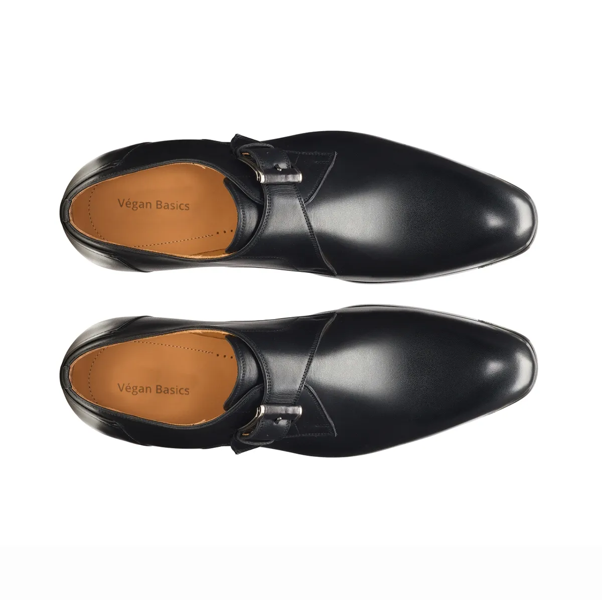 Luxoro Black Single Strap Monk Shoes