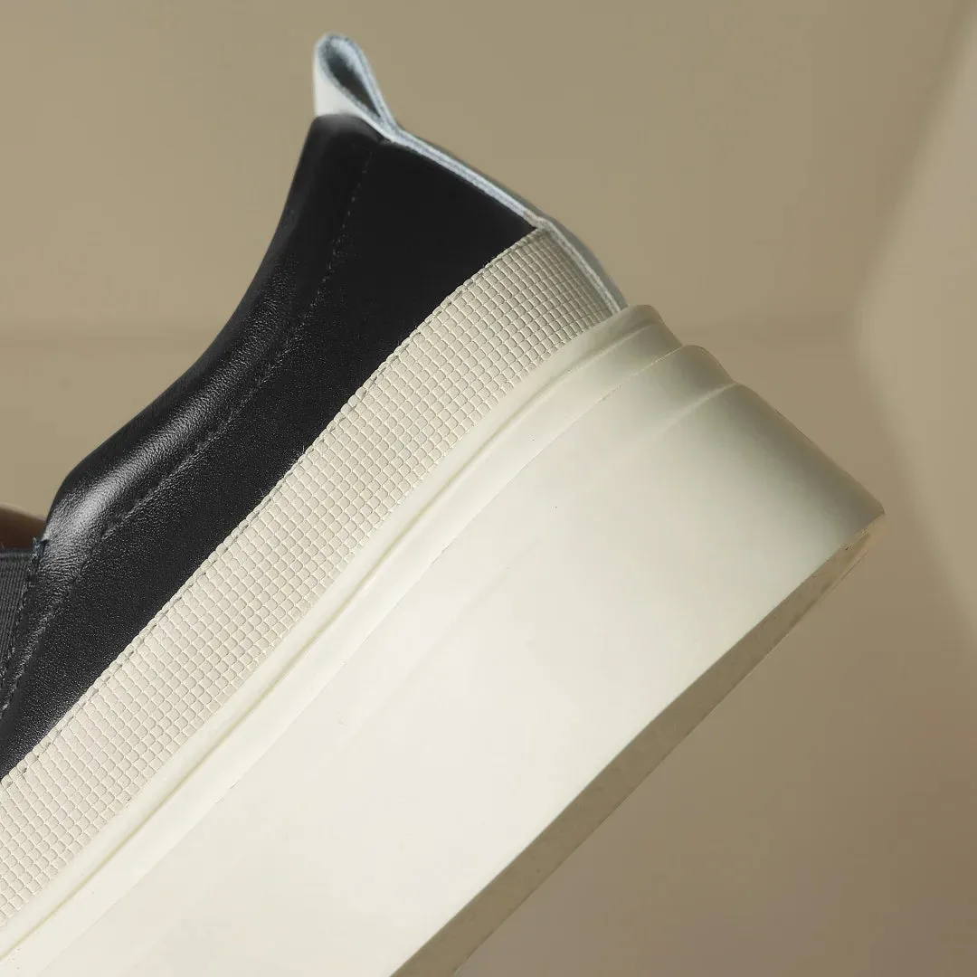 Margeaux Leather Slip-On Platform Loafers