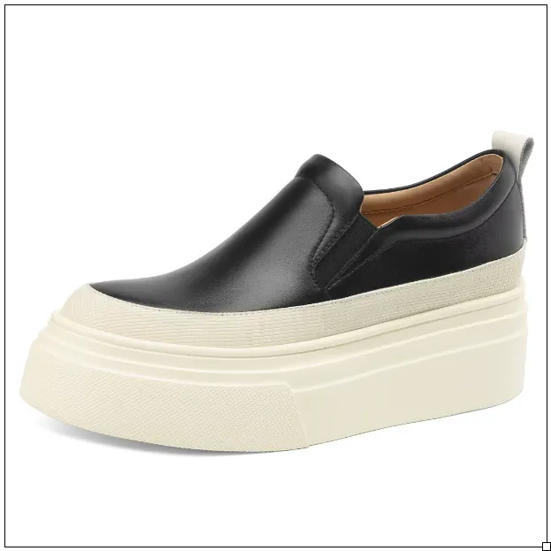 Margeaux Leather Slip-On Platform Loafers