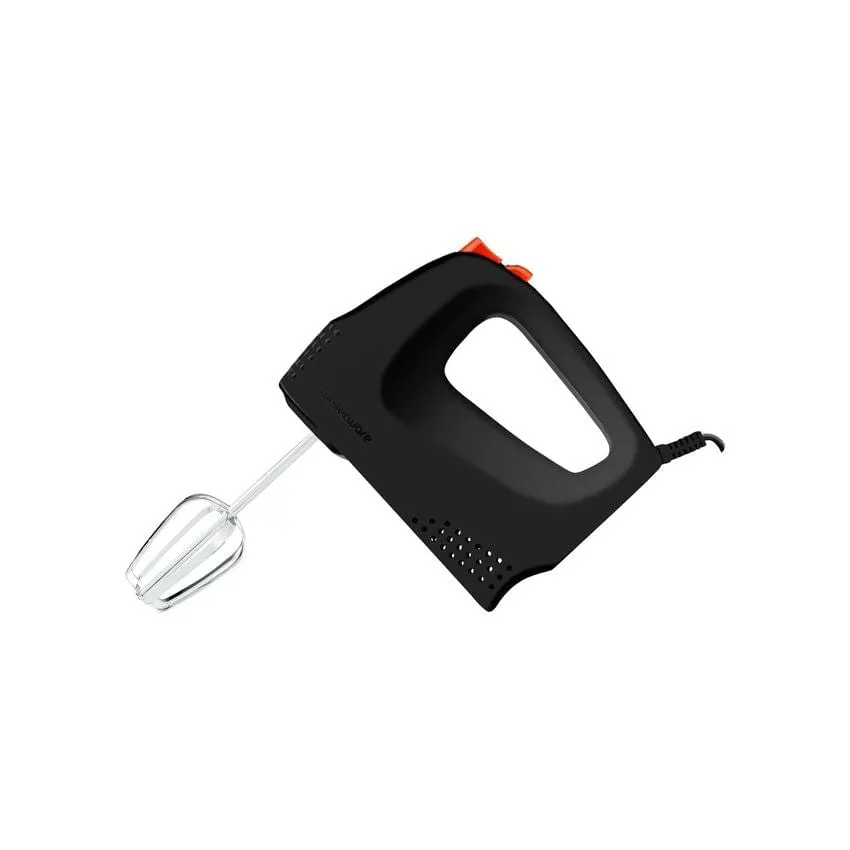 Mellerware Mixo 100w 5 Speed Hand Mixer With Dough Hooks & Beaters Chrome Black