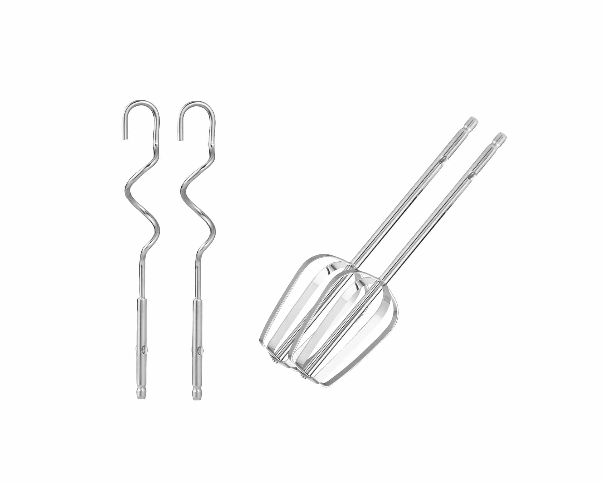 Mellerware Mixo 100w 5 Speed Hand Mixer With Dough Hooks & Beaters Chrome Black