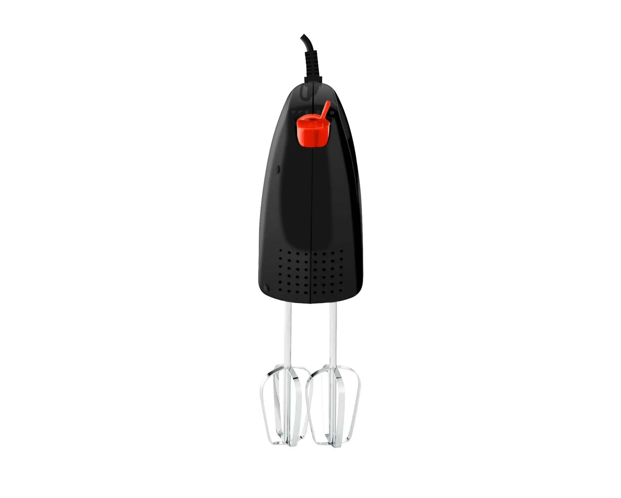 Mellerware Mixo 100w 5 Speed Hand Mixer With Dough Hooks & Beaters Chrome Black