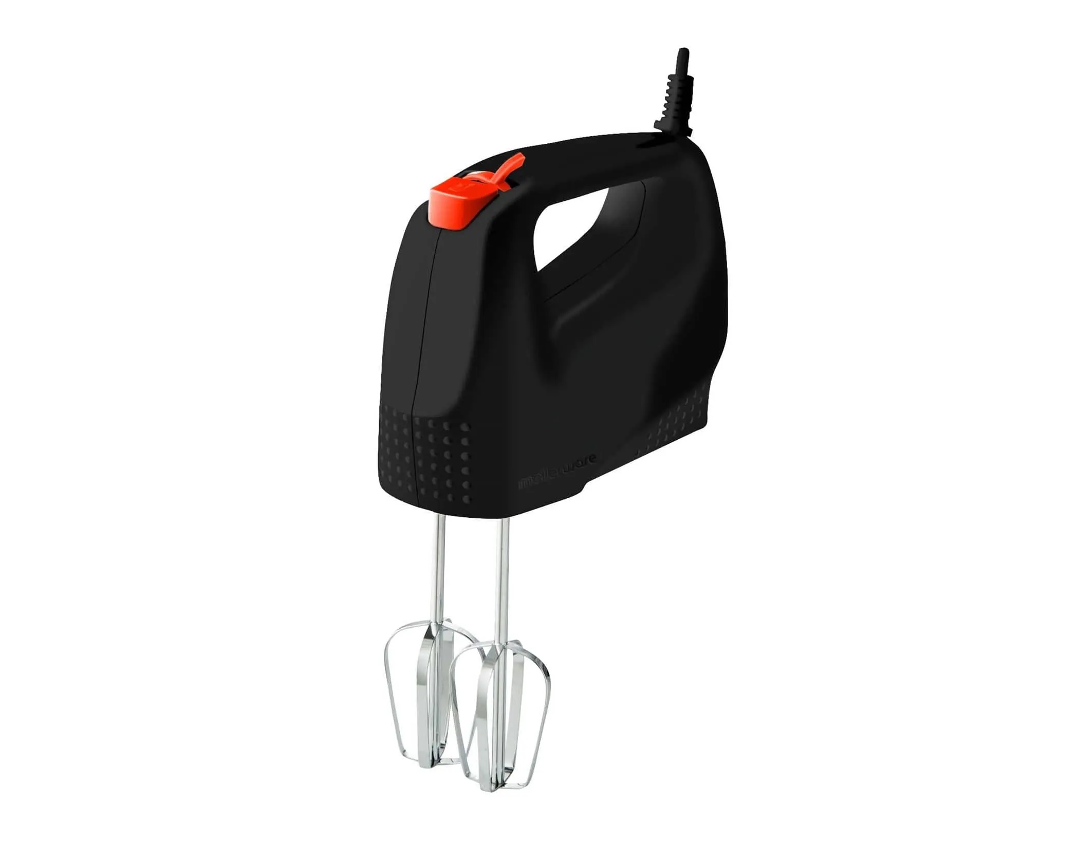 Mellerware Mixo 100w 5 Speed Hand Mixer With Dough Hooks & Beaters Chrome Black