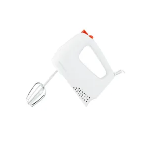 Mellerware Mixo 100W Hand Mixer With Dough Hooks & Beaters Chrome White 5 Speed