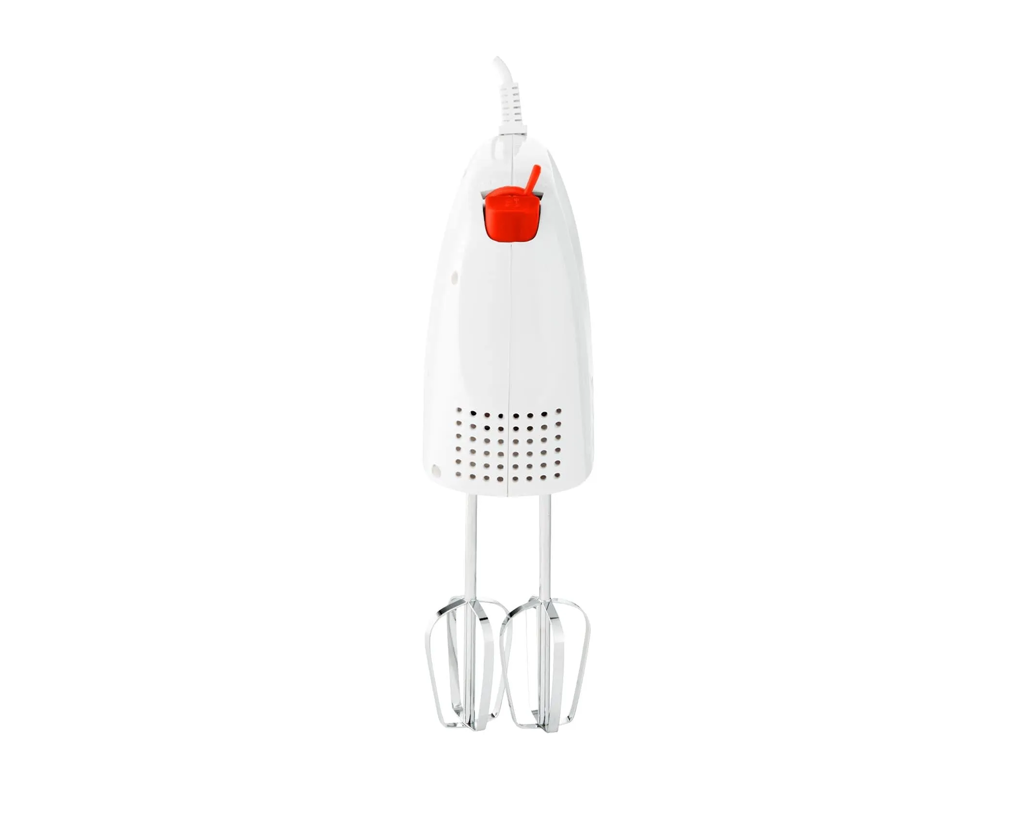 Mellerware Mixo 100W Hand Mixer With Dough Hooks & Beaters Chrome White 5 Speed