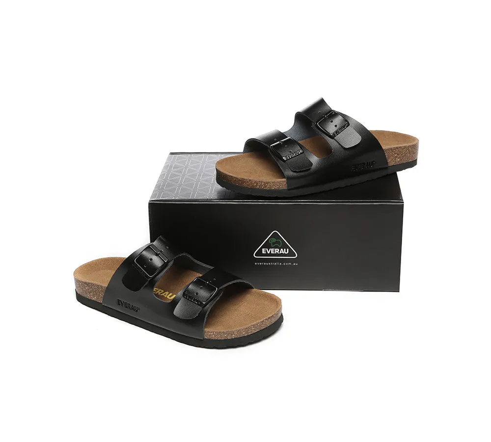 Men Adjustable Strap Embossed Summer Beach Large Size Mick Sandal Slides