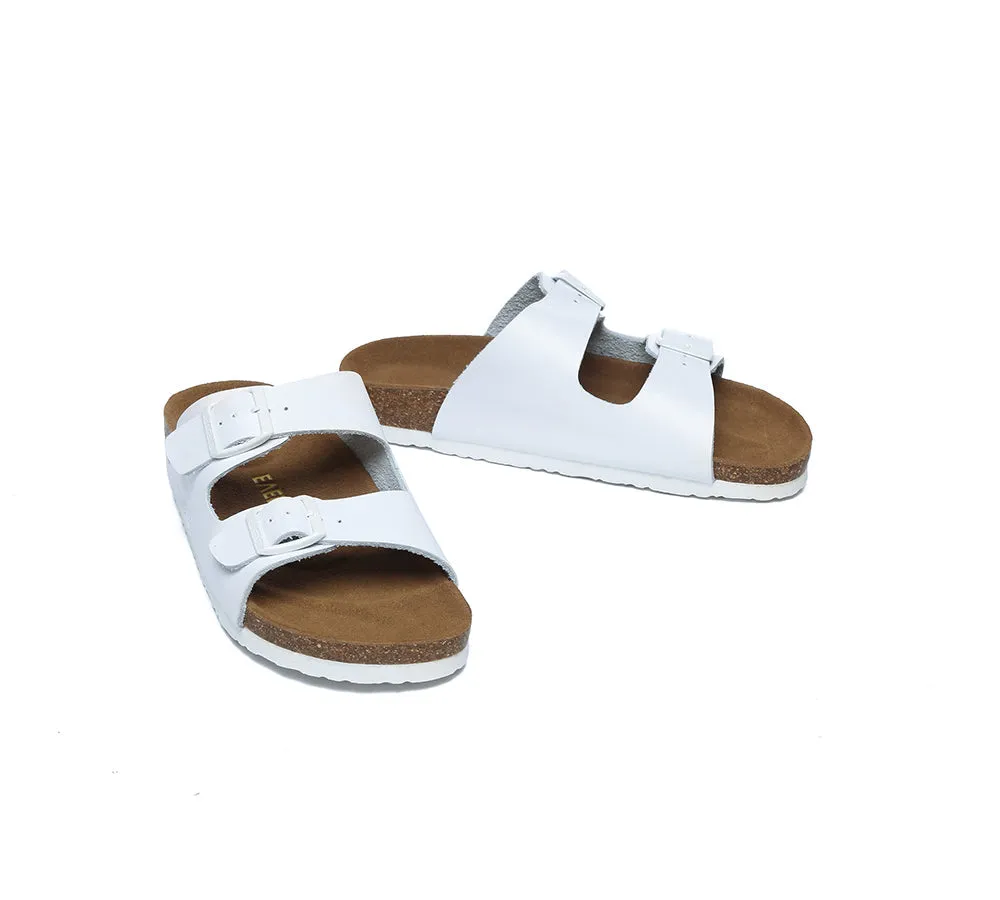 Men Adjustable Strap Embossed Summer Beach Large Size Mick Sandal Slides