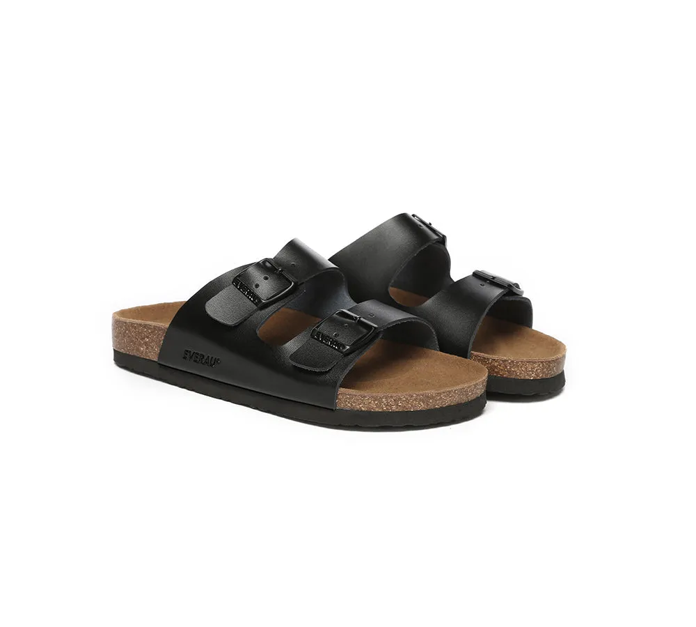 Men Adjustable Strap Embossed Summer Beach Large Size Mick Sandal Slides