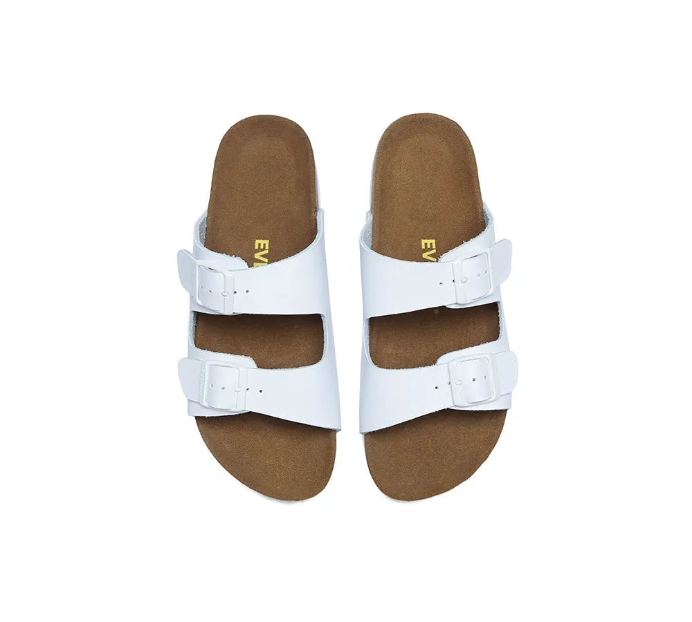 Men Adjustable Strap Embossed Summer Beach Large Size Mick Sandal Slides