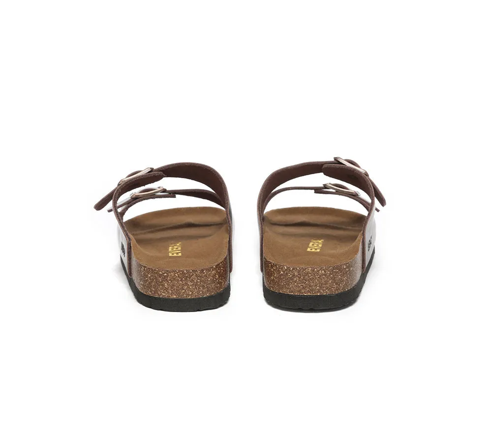 Men Adjustable Strap Embossed Summer Beach Large Size Mick Sandal Slides