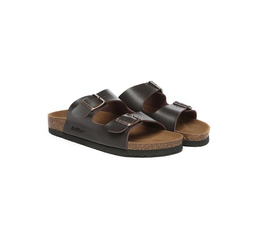 Men Adjustable Strap Embossed Summer Beach Large Size Mick Sandal Slides
